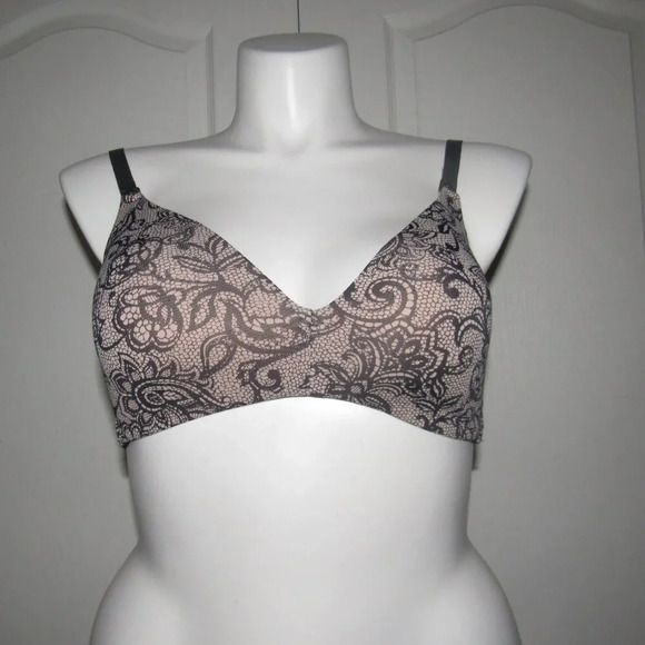 MOTHERHOOD Maternity Nursing Black Tan Floral Bra Size 38C - Picture 1 of 6